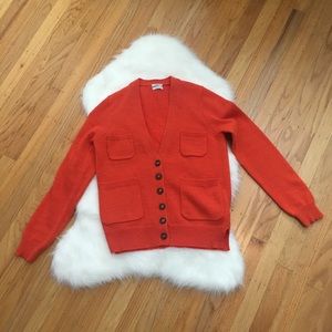 Madewell (Wallace) burnt orange cardigan